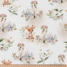 Printed Cotton SWANY White / Green